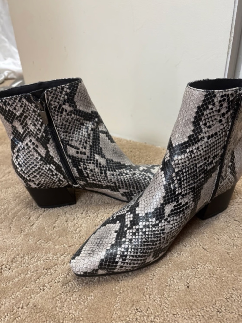 Marc Fisher Snakeskin Booties